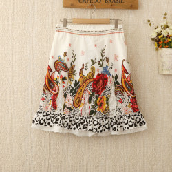 418-429-Hot-Skirts-Freeshipping-Embroidery-2015-Spring-New-Designer-Knee-Skirt-Cotton-Sais-Femininas-Leisure