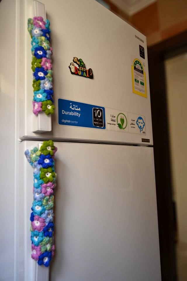 crochet refrigerator handle cover
