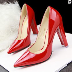 New-2015-Sexyy-Pointed-Toe-Shallow-Mouth-Women-Pumps-Fashion-Patent-Leather-Red-Bottom-High-Heels