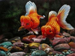 -font-b-Goldfish-b-font-Animal-Handmade-acrylic-paints-large-modern-wall-art-Office-background