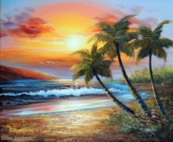 sunset-hawaii-south-pacific-island-beach-shore-palm-stretched-20x24-oil-painting-c455b1e783a1741fdbd69e8b9a2f41f2