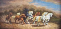 High-Quality-Eight-Horses-Oil-Painting