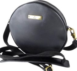 GucciRound Leather Black Cross Body Bag--6349