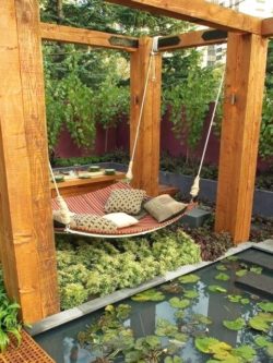 Garden Bedroom Ideas Suspended Outdoor Bed Garden Themed