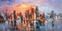 New York City Oil Paintings 80X160Cm New York Oil Paintingluigi Pauliniluigipaulini On  - DRAWING PICS