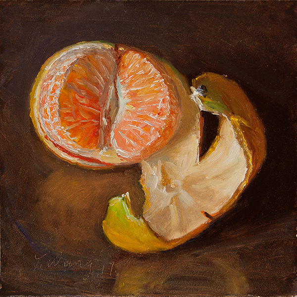 180324  a peeled mandarine orange