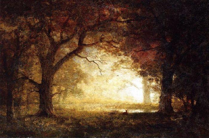 Albert-Bierstadt-Forest-Sunrise