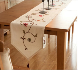 free-shipping-Cotton-embroidery-table-runner-fashion-flowers-American-country-coffee-table-overlay-European-modern-table