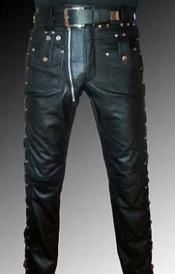 DESIGNER-leather-pants-black-mens-leather-trousers-lacing