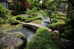 Japanese-garden-ideas-tone-bridge-gravel-stones