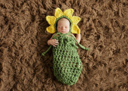 Photography-Props-Baby-Infant-Sunflower-Crochet-Knitted-Costume-Sleeping-Bag-Newborn-Beanie-Hat-with-Cocoon-Set
