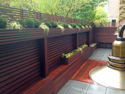 modern fence planter