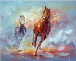 Modern-Abstract-HORSE-Oil-Painting-Impressionism-Canvas-Art-No-Framed-
