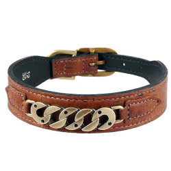 leather-dog-collar-cork-chainlink-burntumber1