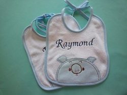 set-of-2-baby-bibs-blue-or-pink-personalized-embroidery-names-cute-pig-5fa16d233551f34178fd0ab64314c85d