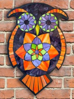 Kasia Polkowska Stained Glass Mosaic Owl Workshop Boulder Colorado 26