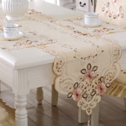 Width-40cm-stain-drill-table-runner-embroidery-tribute-silk-table-runner-European-luxury-style-flower-pattern