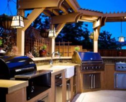 luxury-modern-outdoor-kitchen-with-hardwood-cabinet-and-countertops-770x628