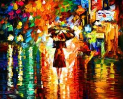 the-girl-with-An-font-b-umbrella-b-font-walk-in-the-rain-oil-painting-Modern