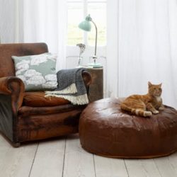 Large Leather Floor Cushion