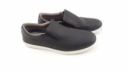 cole-haan-falmouth-size-us-11-m-black-leather-slip-on-sneakers-mens-shoes-5631bba9296553f61063f04144287c6f