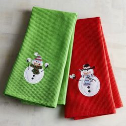 3118972 520 Embroidered Snowman Tea Towel Set X16 TWL EMB SNOWMEN S2
