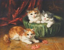 5-Cat-painting-8-Alfred-Brunel-de-Neuville