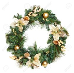 7955845-Ghirlanda-di-decorazione-albero-di-Natale-Isolato-su-sfondo-bianco--Archivio-Fotografico
