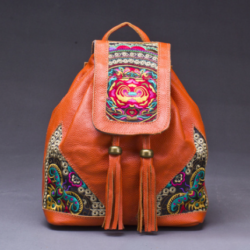 NianXu-15210EO-Oriental-folk-floral-embroidered-Asian-inspired-earthy-orange-leather-backpack-001