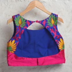 Bright-floral-embroidery-boat-neck-blouse-back-design