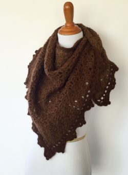 Triangle-Shawl-brown-alpaca-side-view-scarf