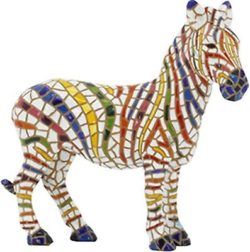 Mosaic-Zebra-Figurine-Multi-coloured-stripes-Hand