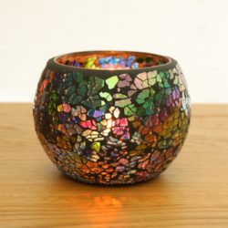 black-coloured-glass-mosaic-candle-holder