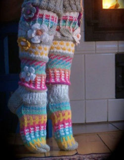knee socks knitting