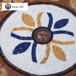 TST jade glass Italy Bisazza art mosaic gold flower round circle ceiling deco luxury hotel home hall customize handmade mosaic (10)-800x800