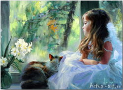 girl oil painting