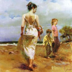 5-Mediterranean-Breeze-lady-painter-Pino-Daeni