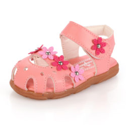 Fashion-flower-soft-bottom-child-baby-sandals-shoes-leather-flat-girls-baby-summer-sandals-slides-shoes