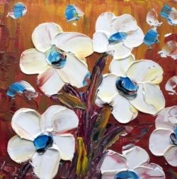 WHITE-FLOWERS-Oil-Painting