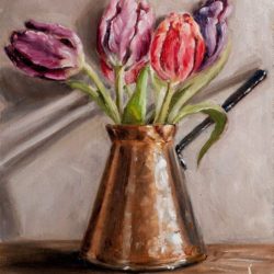 tulips-turkish-coffee-pot-yorkshire-based-fine-art-artist-oil-paintings-york-classic-style-paintworks-daily-classy