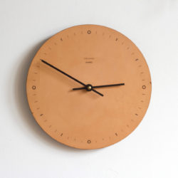 winsome_leather_wall_clock_19_leather_strap_wall_clock__leather_clock_teranishi_studio