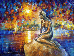 mermaid oil painting