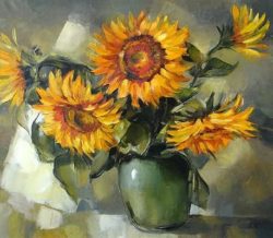 354df3598650e18af7996d2e396c2cd8--sunflower-flower-art-oil