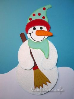 Paper_Piecing_Craft_for_Winter_-_Snowman_Decoration