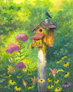 bird-house-and-bluebird-elaine-bawden