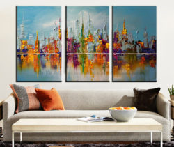 3-panel-wall-art-abstract-handmade-New-York-city-art-Knife-oil-painting-on-canvas-living.jpg_640x640