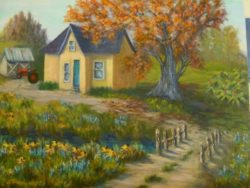 Country Farmhouse Impressionist paintings