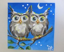 afb5df30e58a1f48474d9fbba9870597--owl-paintings-mini-paintings