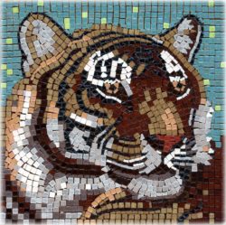 mosaic tiger art