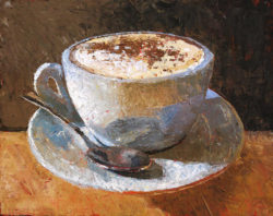 coffee mug oil painting